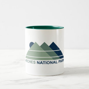 Arches National Park Mountain Sun Two-Tone Coffee Mug