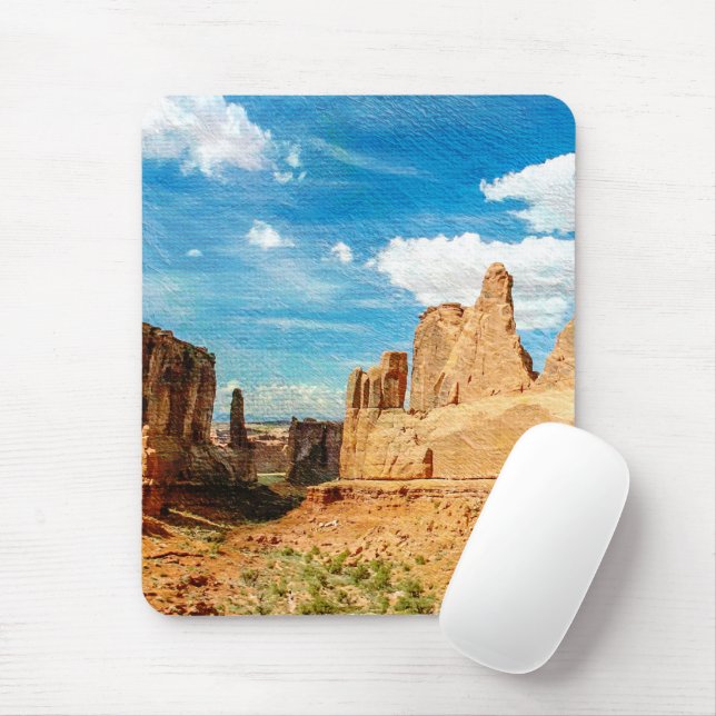 Arches National Park Nature Landscape Mouse Mat (With Mouse)