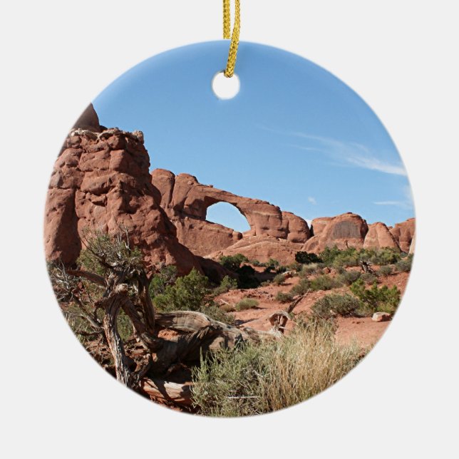 Arches National Park, near Moab, Utah, USA Ceramic Tree Decoration (Front)