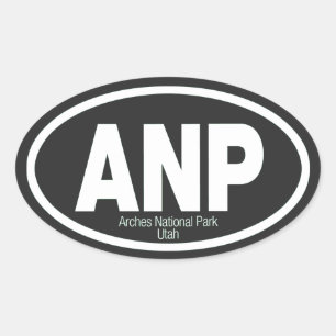 Arches National Park Oval Sticker
