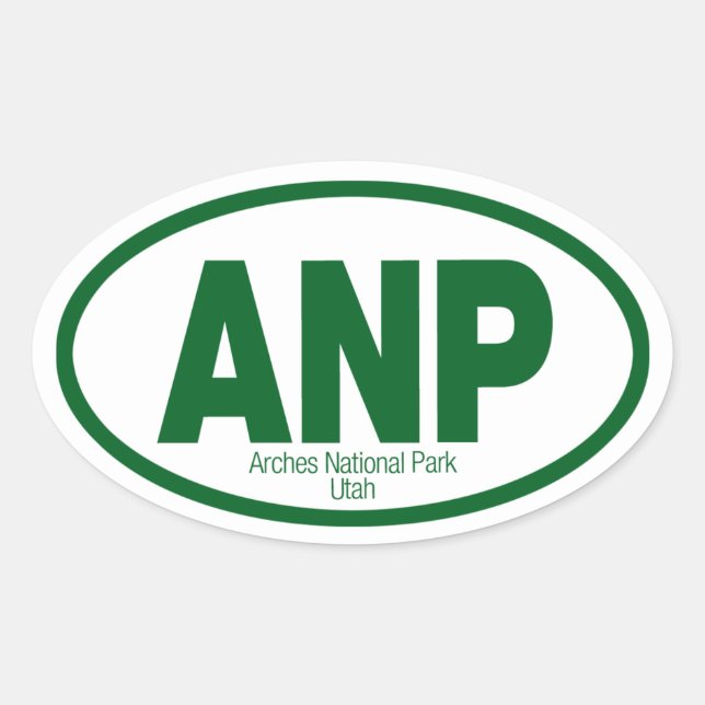 Arches National Park Oval Sticker (Front)