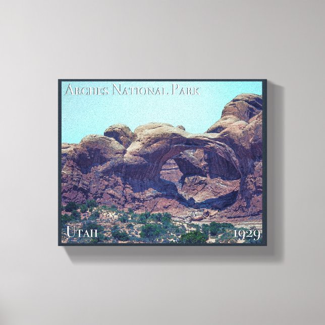 Arches National Park Poster Canvas Print (Front)