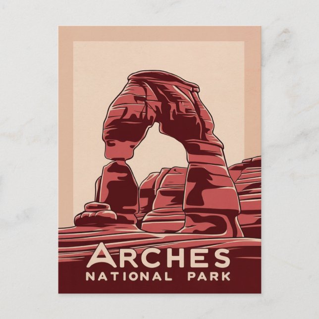 Arches National Park Red Rock Holiday Postcard (Front)