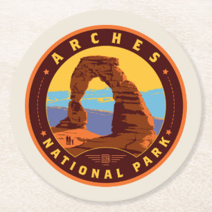 Arches National Park Round Paper Coaster