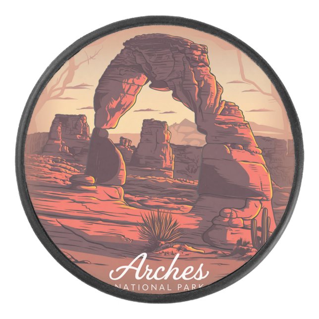 Arches National Park Sandstone Hockey Puck (Front)