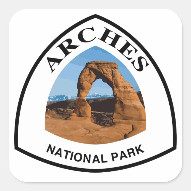 Arches National Park Square Sticker (Front)