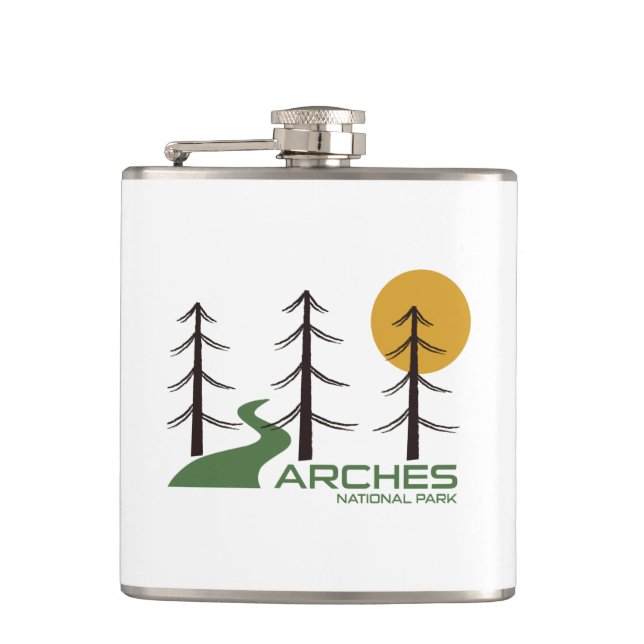 Arches National Park Trail Hip Flask (Front)