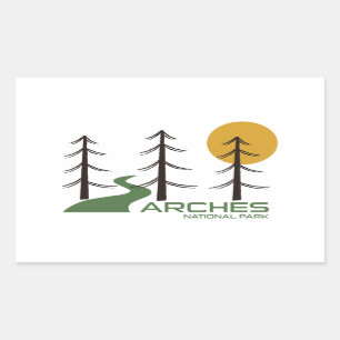 Arches National Park Trail Rectangular Sticker
