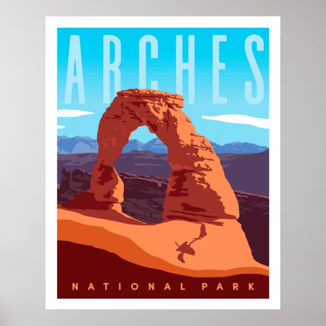 Arches National Park Travel Poster Print (Front)