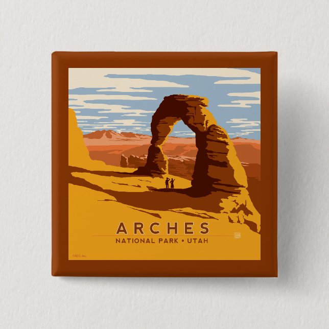 Arches National Park | Utah 15 Cm Square Badge (Front)