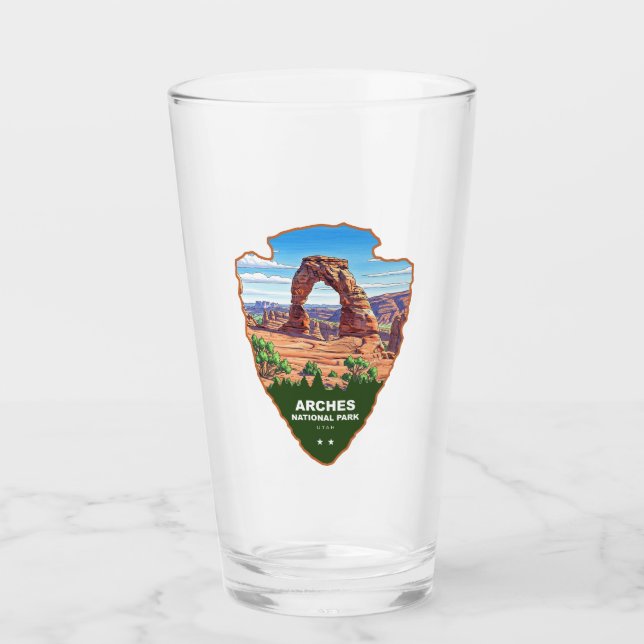 Arches National Park Utah Arrowhead Glass (Front)