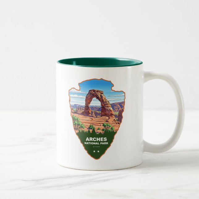 Arches National Park Utah Arrowhead Two-Tone Coffee Mug (Right)