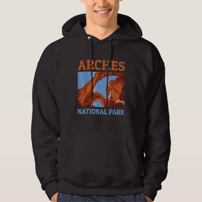 Arches National Park   Utah Camping Hiking Hoodie (Front)