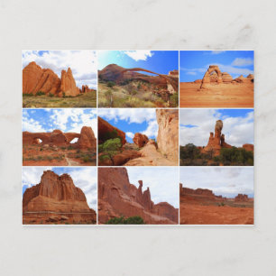 Arches National Park, Utah, Collage, Postcard