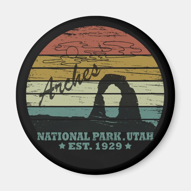 Arches National park Utah Delicate Arch vintage  Magnet (Front)