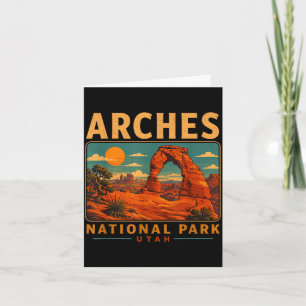 Arches national park utah desert trails hiking card