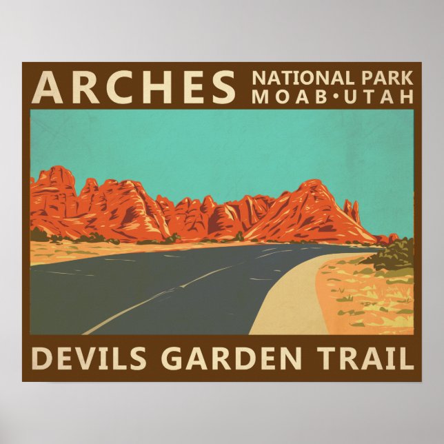 Arches National Park Utah Devils Garden Trail  Poster (Front)