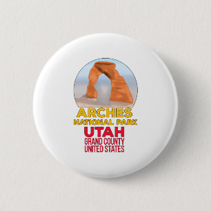 Arches National Park Utah Grand County USA 6 Cm Round Badge