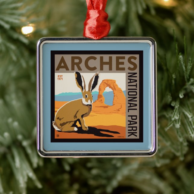 Arches National Park, Utah | Jackrabbit Metal Tree Decoration (Tree)