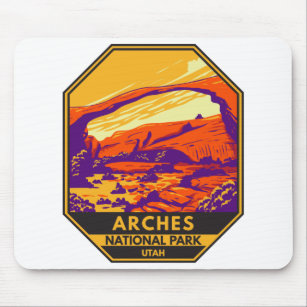 Arches National Park Utah Landscape Vintage Mouse Mat