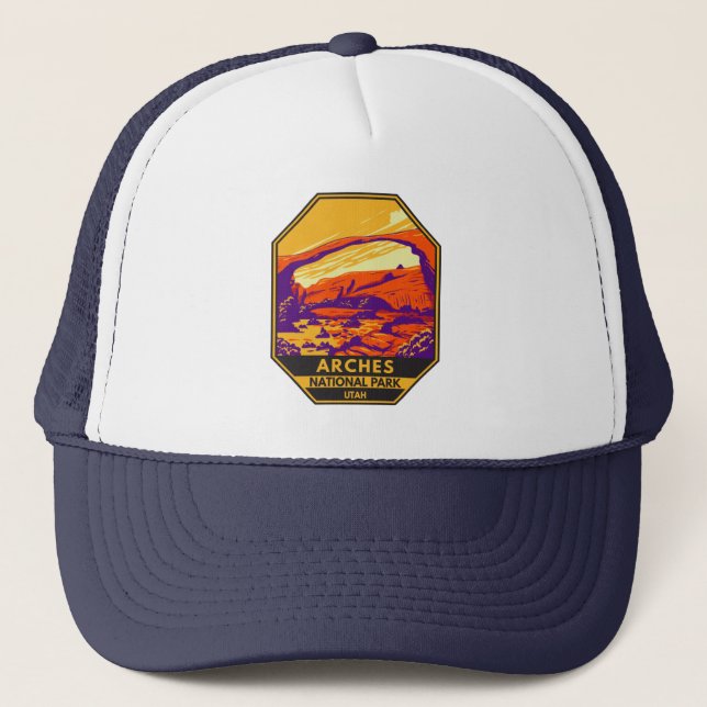 Arches National Park Utah Landscape Vintage Trucker Hat (Front)