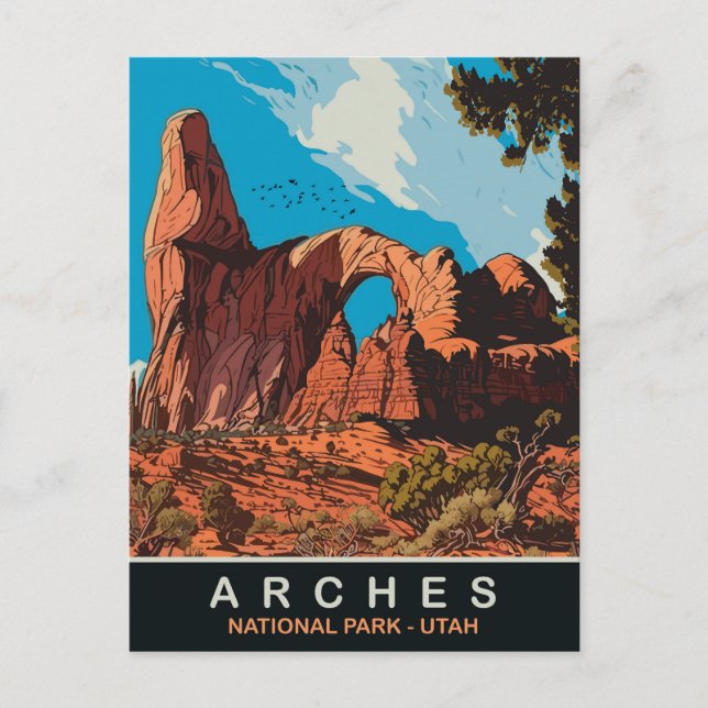 Arches, National Park, Utah, Travel Postcard (Front)