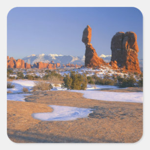 ARCHES NATIONAL PARK, UTAH. USA. Balanced Rock Square Sticker