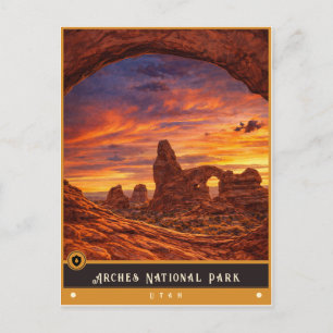Arches National Park   Utah Vintage Postcard