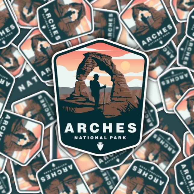 Arches National Park Vintage | Die-Cut Sticker (Creator Uploaded)