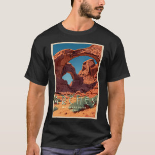Arches National Park Vintage Travel Poster T-Shirt