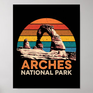 Arches National Park Vintage Utah Vintage National Poster