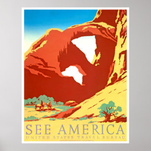 Arches Nat'l Park, WPA Vintage Poster, See America Poster
