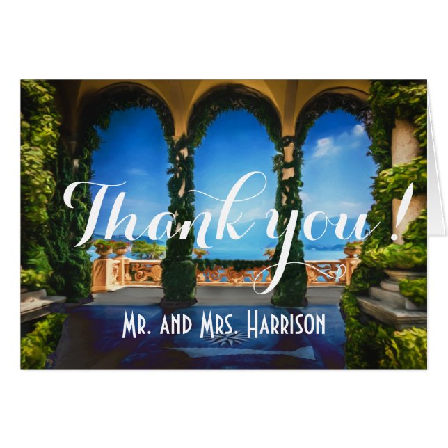 Arches of Italy Elegant Thank You Note (Front Horizontal)