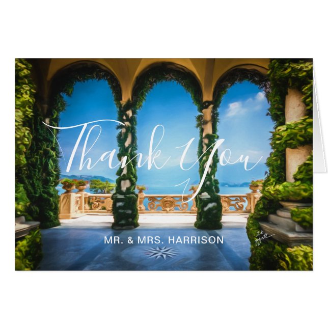 Arches of Italy Elegant Thank You Note (Front Horizontal)