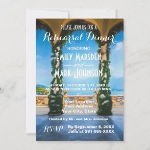 Arches of Italy Rehearsal Dinner Invitation