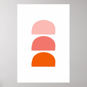Arches Pink Coral Orange Poster