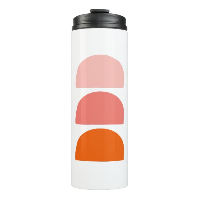 Arches Pink Coral Orange Thermal Tumbler (Front)