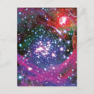 Arches Star Cluster Colourful Artist Impression Postcard