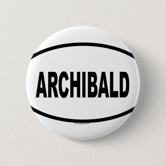 ARCHIBALD 6 CM ROUND BADGE (Front)