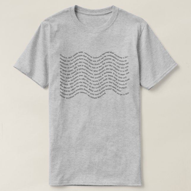 Archibald MacLeish Science Poem “Sigmund Freud” T-Shirt (Design Front)