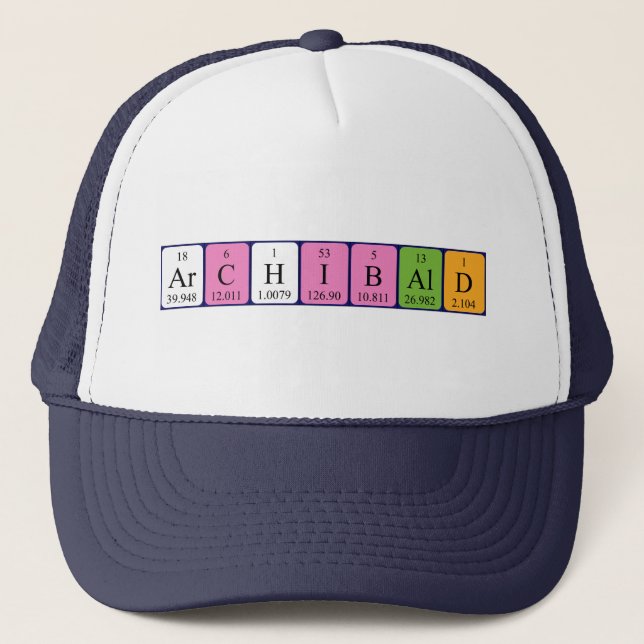 Archibald periodic table name hat (Front)