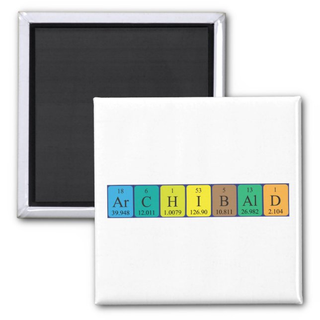 Archibald periodic table name magnet (Front)