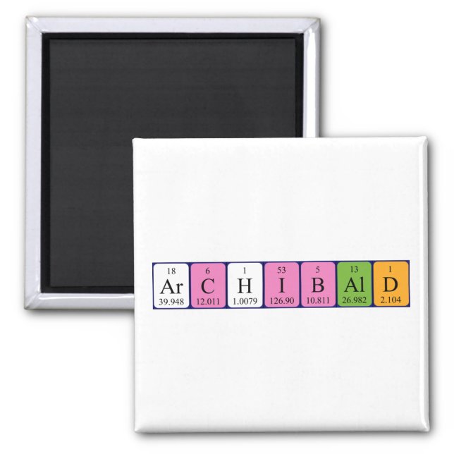 Archibald periodic table name magnet (Front)