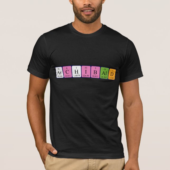Archibald periodic table name shirt (Front)