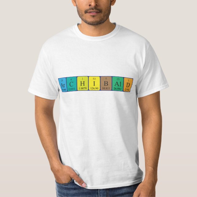 Archibald periodic table name shirt (Front)