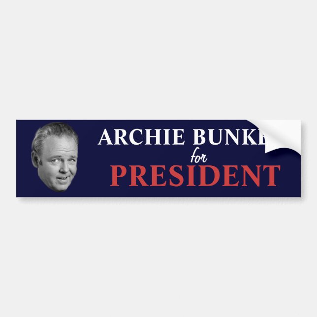 Archie Bunker for President Bumper Sticker (Front)