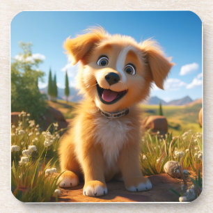 Archie - Yellow Lab Retriever Puppy Coaster