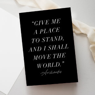 Archimedes Inspirational Quote Greeting Card