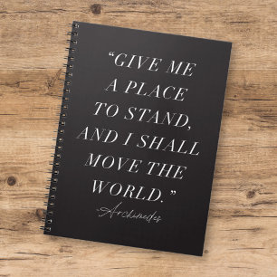 Archimedes Inspirational Quote Notebook