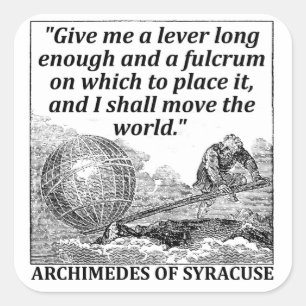 Archimedes Lever Square Sticker